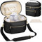 GDNasist Wearable Breast Pump Bag Compatible with Willow/Elvie/Medela/Momcozy, Portable Pumps Carrying Case for Nursing & Working Moms, Pumping Bag with Mat & Shoulder Strap, Black