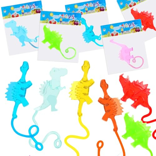 SULOLI 30 Stück klebende Dinosaurier, bunte Hände, Spielzeuge, Klebehand, Gadget, Geburtstag, Party, Geschenk für Kinder