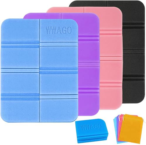 Tappetino pieghevole a prova di umidità, 4 pezzi, tappetino pieghevole in schiuma, tappetino pieghevole da campeggio, cuscino portatile impermeabile per esterni, per escursioni, turismo, campeggio