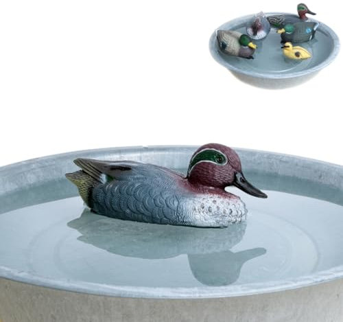 itsisa Schwimm Ente grau-braun 27x12 cm aus Polyethylen schwimmend als Teich Deko - Deko Schwimmente für Gartenteich, Schwimmtiere, Gartendeko