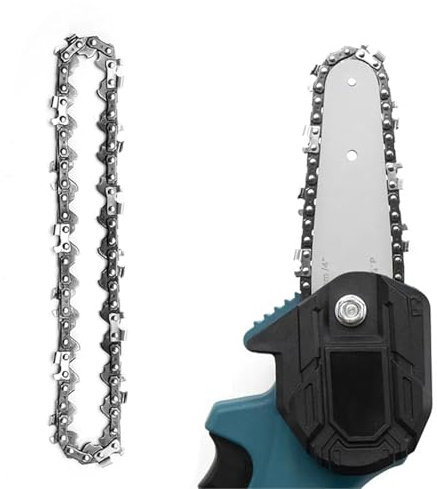 XEBRAD 4 Zoll, Passend Passend für Mini, Kettensägen-Kettensatz, Ersatzteile mit Führungsplatte, 0,043 Gauge, 14 Schneider, 28 Glieder, Elektrosäge Holzschneidekette(1pc)