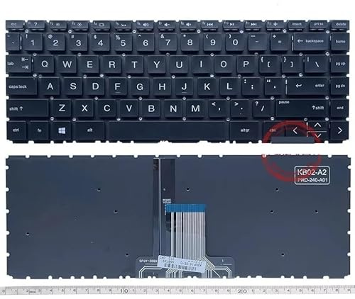 ZHCYAOZ Laptop parts US Keyboard For HP 14S-DK/DF 14-CE/CK/CD/CS/CY/CF/CM/DG TPN-I131 14T/Q Backlight(Silver)