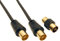 World of Data 50m Coax Cable - 24k Gold Plated - Male to Male (M-M) - FREE Female to Female (F-F) Coupler Included - Antenna - TV - Satellite - Lead - Extension BLACK
