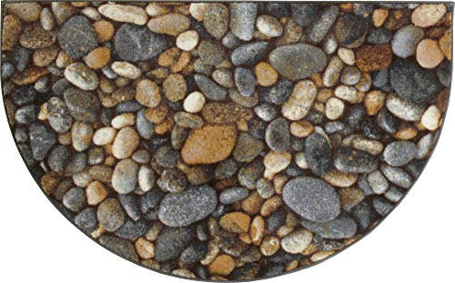 Erwin Müller Duschvorlage, Duschmatte, Duschvorleger Steine, Stein-Optik - rutschhemmend, angenehme, sichere Florhöhe, für Fußbodenheizung geeignet - grau Größe 50x80 cm