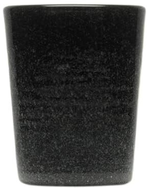 Memento Set 6 Bicchieri Vetro pulegoso Senza Gambo Black Solid