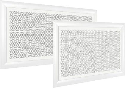 ArkMaster Revestimiento de radiador de madera de densidad media (90 x 60 cm), color blanco
