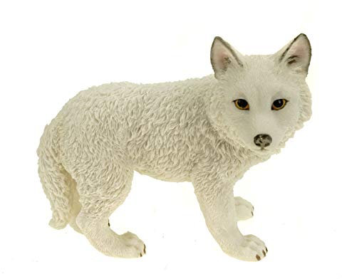 Vogler Figur Polarwolf Welpe stehend 13 cm Wolf Tierfigur weiß