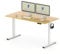 FLEXISPOT E1 Plus 140 * 80cm Electric Height Adjustable Standing Desk ONE PIECE Sit Up Desk with Memory Smart Panel Backpack Hook, Home Office (White Frame+ Maple Desktop)