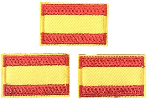 Parche Bordado Bandera España sin Escudo 4cm Para Planchar o Coser