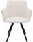 Kare Design Drehstuhl Coco, Creme, Weiß, Sitzhöhe 48 cm, Stuhl, 360° drehbar, Polsterung, Holzwerkstoff, Armlehnenstuhl