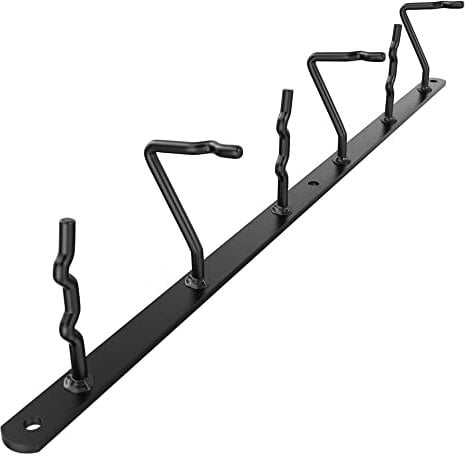 Synergee Cable Attachment Rack. Wall Mounted Storage Rack. Multi-Use Storage Posts for Exercise Attachments.