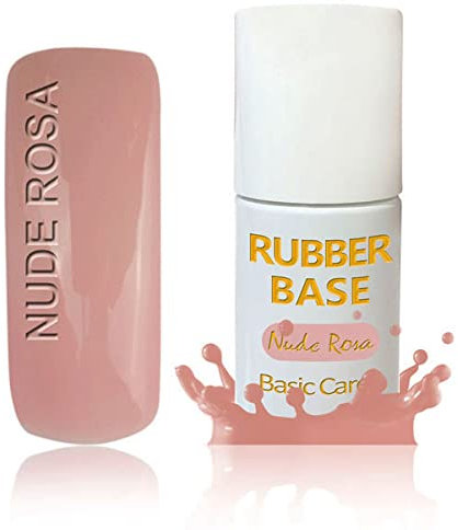 UV/LED Base Gel RubberGel Pinselflasche Streichgel Camouflage/MakeUp Gel (NUDE ROSA)