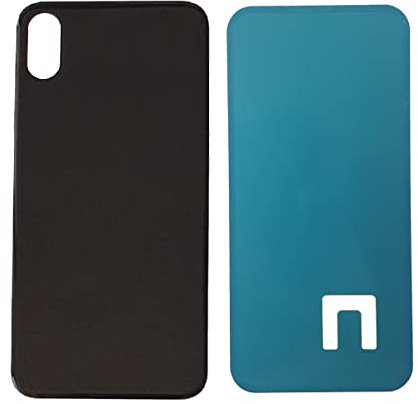 DHLK® Backcover Glas Rückseite Gehäuse kompatibel mit iPhone X - Back Glass Big Hole (Space Grau)