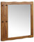 FineBuy Wandspiegel Sheesham Massivholz 80x80x3 cm Design Flurspiegel Baumkante, Hängespiegel Modern mit Haken, Spiegel Wand Groß, Moderner Garderobenspiegel