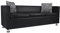 KOIECETA 3-Sitzer Sofa Couch Loungesofa Relaxsofa Relaxcouch Kunstleder Schwarz