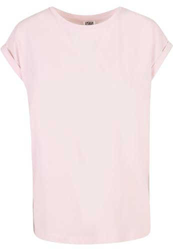 Urban Classics Ladies Organic Extended Shoulder Tee, Maglietta Donna, Rosa (Pink), XL