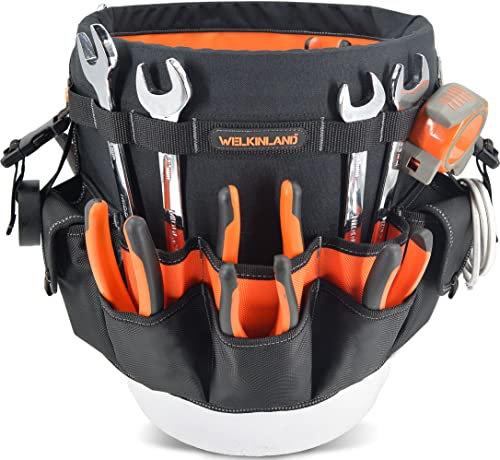 WELKINLAND Seau de rangement pour outils de 5 gallons, support de seau de 18 litres, doublure de seau, organisateur d'outils de seau, seau à outils, sac à outils, organiseur de seau, organisateur de