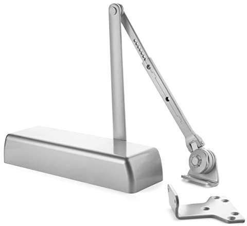 Dynasty Hold Open Arm Door Closer Heavy Duty Commercial Grade Hydraulic Adjustable Spring Door Closer Series 4401 Meets ADA Sprayed Aluminum Finish
