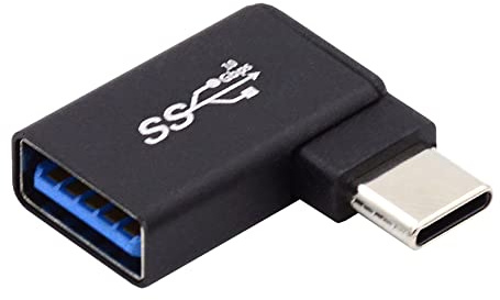 NFHK USB-C Type-C to USB 3.0 Female OTG Adapter Right Angled 90 Degree for Laptop Cell Phone