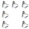 Haven Heritage Chrome Door Handles Internal Set, Secure Bathroom Door Handle, Polished Chrome Door Handle, Bathroom Interior Door Latch Handle, Arched Plate Design, 180mmx38mm, Sold in Pair (Set of 5)