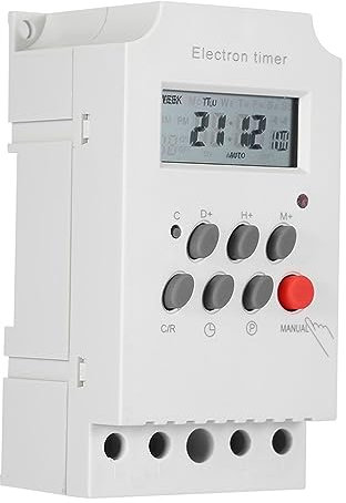 Kg316t II 30A Zeitschaltuhr Digitaler Zeitschaltuhr Thc15a, 12 Volt Zeitschaltuhr Kg316t DC Timer Digitaler Programmierbarer Zeitschaltuhr-Relaissteuerung, (AC-DC12V)