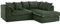 New Luxor Jumbo Cord 3-4 Seater Forest Green L Shaped Corner Sofa (Green, Right Hand Facing Corner)