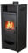 Kaminofen ABC Quadro Black Holzofen 9,5 kW mit Mehrfachbelegung Kamin Ofen Holzofen Holz Werkstattofen Heizofen