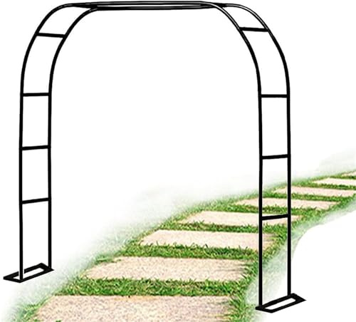 UYSELA Heavy Duty Metal Garden Arch Trellis Wide Weather-Resistant Rose Arches Wedding Archway Frame, Garden Entrances Decoration Arch Stand,W1.2M*H2.2M