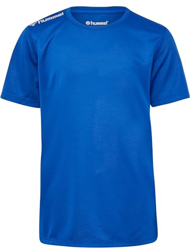 Hummel Unisex Kinder Hmlrun Jersey S/S Kids T-Shirt, True Blue, 128 EU