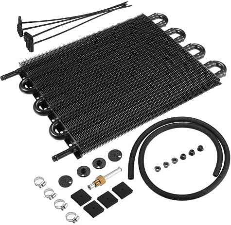 A ABSOPRO 1Set Auto Universal 5/16 Getriebeöl-Kühler-Kit 8 Pass Tube Fin