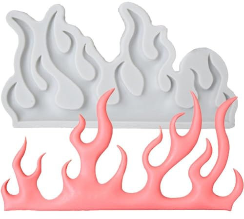 Feuerflamme Silikonform Epoxidharzform Flamme Fondant Formen Küchen Backwerkzeuge Für Cupcake -Schokolade Moces