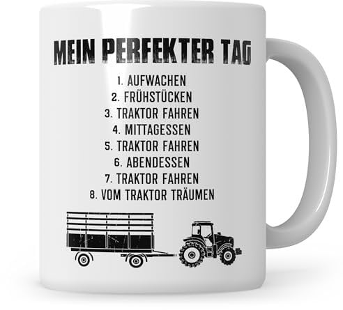 Sweetify Landwirt Tasse, Traktorfahrer Traktorliebhaber, Traktorliebe Geschenkidee, Landwirtschaft Bauer Traktor