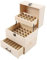 Aufbewahrungsbox für ätherische aus Holz Öle 59 Grid 3 Schicht Ätherisches Öl Box Organizer Container Nagellack-Sammlung 21.5x18.3x23.7cm