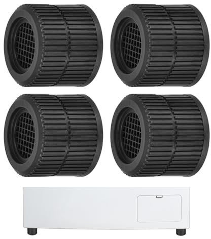 QUARKZMAN 4pcs Almohadillas Antivibración para Lavadora Pedestales de Lavadora y Secadora con Agarre de Huella de Tanque Tapetes Absorbentes de Impactos y Reductores de Ruido