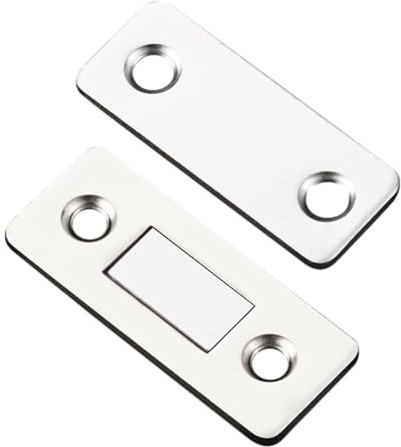 French Door Magnetic Catch Black, 2 Cupboard Door Magnets Extra Strong, Cupboard Magnets Door Catch, Magnetic Door Catch Black, Magnet Closure for Closet, Wardrobe, Kitchen
