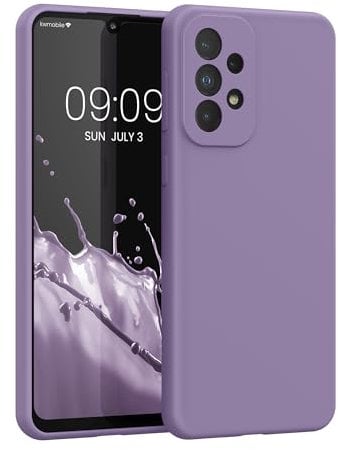 kwmobile Hülle kompatibel mit Samsung Galaxy A33 5G Hülle - Silikon Handy Case - Handyhülle weiche Oberfläche - kabelloses Laden - Veilchen Lila
