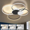 ZMH Deckenlampe LED Deckenleuchte Wohnzimmer - Groß Wohnzimmerlampe 94CM Dimmbar Schlafzimmerlampe Ring Design 72W Modern Deckenbeleuchtung mit Fernbedienung für Schlafzimmer Büro Hotel Küche