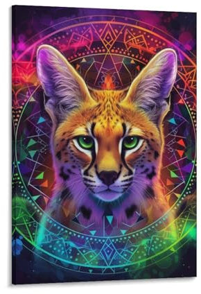 YTPONBCSTUG , Poster,Serval Bilder, Stilvolle Wandbilder, Leinwandbild,Wohnzimmer Schlafzimmer Deko 08x12inch(20x30cm)