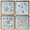 Schablonen zum Malen, 4 Stück, 20 x 20 cm, Schneeflocke, Winter, wiederverwendbar, Zeichnen, Bastelschablone zum Malen auf Holz, Stein, Wand, Fliesen, Möbeln, Leinwand, Tagebuch