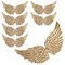 Operitacx 12pcs Angel Wings Decoration Embellishment Angel Costume Material Alas De Angel Crafts Angel Wings Miniature Angel Wings Craft Wings Mini Wing Wings Ornament Gold Costume Golden
