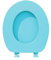 Toilettensitz, Toilettendeckel, weicher Vinyl-Schaumstoff, gepolstert, Quick-Release Funktion für einfach Reinigung (U-Blau)