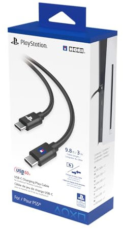 Hori Cable de carga USB-C de 10 pies para controladores PS5 DualSense y Edge