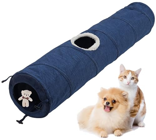 Faltbarer Hundespielzeug, Tunnel für Haustiere, interaktiver Spieltunnel für Hunde und Katzen im Freien, Dekoration für Tiere, zur Reduzierung der Langeweile der Tiere