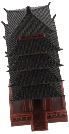 TINEASUR Modèle De Tour Miniature Plastique Décoration De Style Chinois Vintage Accessoire pour Jardin Et Balcon