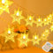 Etopgo Schneeflocke Lichterkette, 6M 40 LED Lichterkette Außen Batterie mit Timer, IP65 Wasserdicht Outdoor Lichterkette für Weihnachten, Garten, Schlafzimmer, Hochzeit Innen Aussen Deko (Warmweiß)