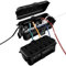 【2er Set】 RESTMO Medium wasserdichte Kabelbox für den Außenbereich, IP54 wasserdicht, Wetterfeste Kabelbox, Schutz von Verlängerungskabeln, Steckdosenleisten und Winkelsteckern(29cm×13,2cm×10)-Schwarz