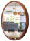 STOLARNIA PIKA Spiegel Rund Holz Nussbaum - Wandspiegel mit Holzrahmen (∅57 cm) - Runder Bad Spiegel für Badezimmer, Flur, Wohnzimmer, Schlafzimmer - Stilvoller 60 cm Badspiegel LEJA
