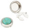 NICENEEDED 2 PCS Couvre Boutons pour Chemises pour Hommes Boutons de Manchette Vert Clair Boutons de Manchette Cache Bouton pour Boutons de Manchette