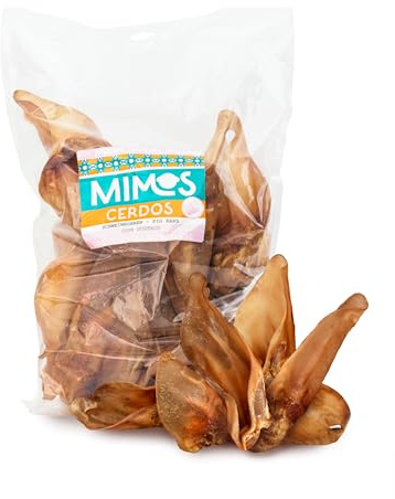 MIMOS Schweineohren Hunde Kauartikel 1000g - Getreidefreie Kausnacks für Hunde ohne künstliche Zusatzstoffe, Schonend getrocknet, Unterstützen die Zahnpflege