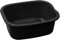simpa 11L Multi-Purpose Black Plastic Rectangular Household Cleaning Bowl for Washing Up, Window Cleaning, Car Valeting and Multi Room Spot Cleaning Tasks.